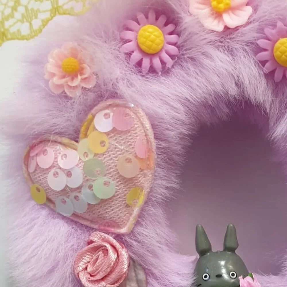 Totoro Spirited Away Studio Ghibli Mini Wreath Hanger Pink Car Wall Door Decor